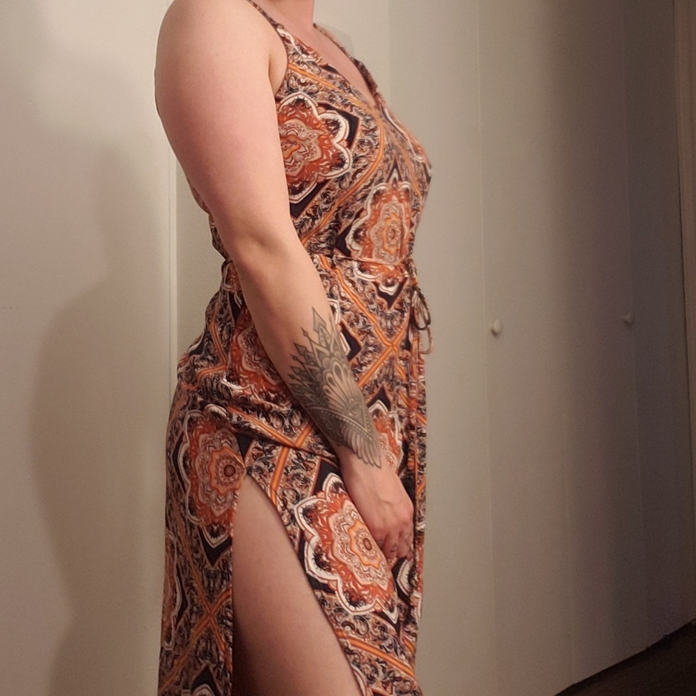 Orange maxi dress